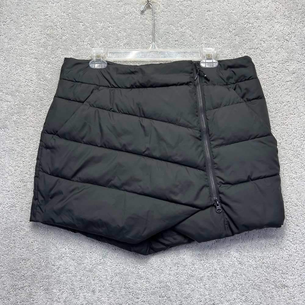 MAT Mountaineering Puffer Mini Skirt Womens M Black Quilted Insulated Outdoor